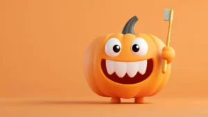 Halloween Dental Care Pumpkin with Toothbrush