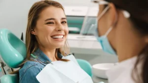 smiling-woman-in-dental-chair